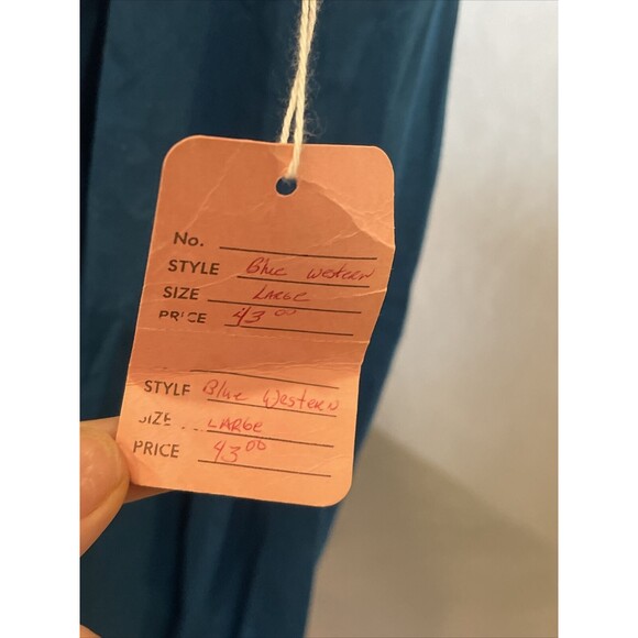 Men’s Custom western long sleeve button down shirt Large New Cowboy Rodeo - Picture 4 of 11